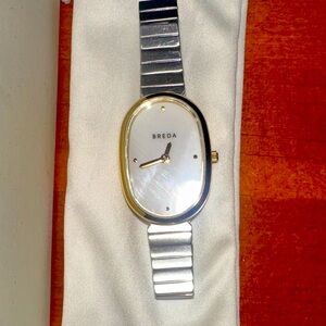 Breda Women's Silver and Gold Watch